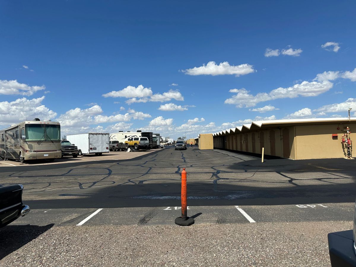 Wide driveway after sealcoating