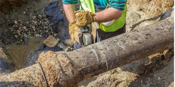 Texas Strong Plumbing can Cut away a piece of damaged sewage pipe to complete a repair