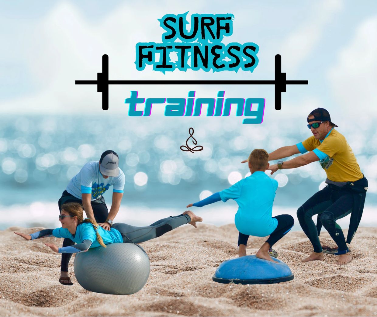Surfing Beach Fitness Exercise workout lesson