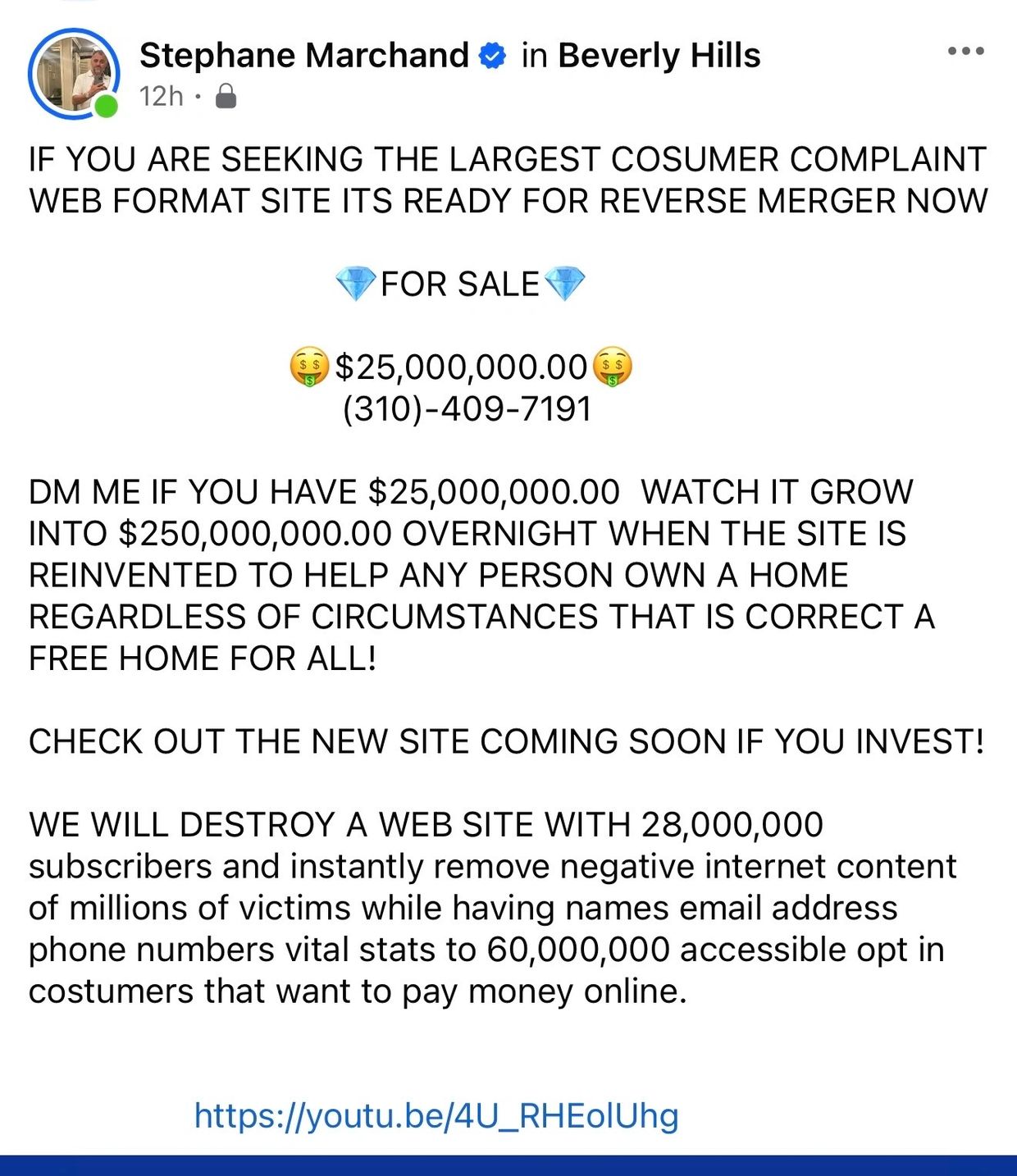 Stephane Marchand offers funding compliant shelf corporations ready for funding, mergers, IPO etc