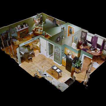 3D view of a house floor plan