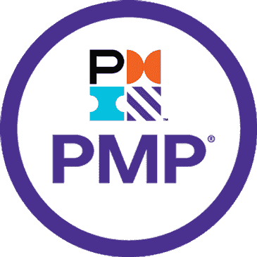 Certified Project Management Professional Badge issued by PMI.