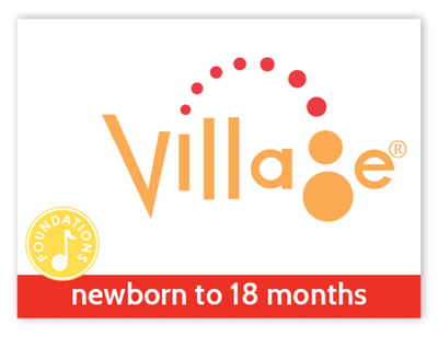 Logo for Village Foundations, catering to newborns up to 18 months.