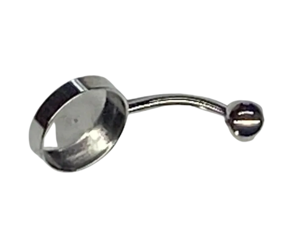 Belly Button Ring Bezel Setting