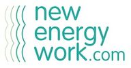 New energy works logo in green color with a white background