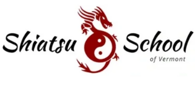 Shiatsu school of vermont logo in black color with a white background