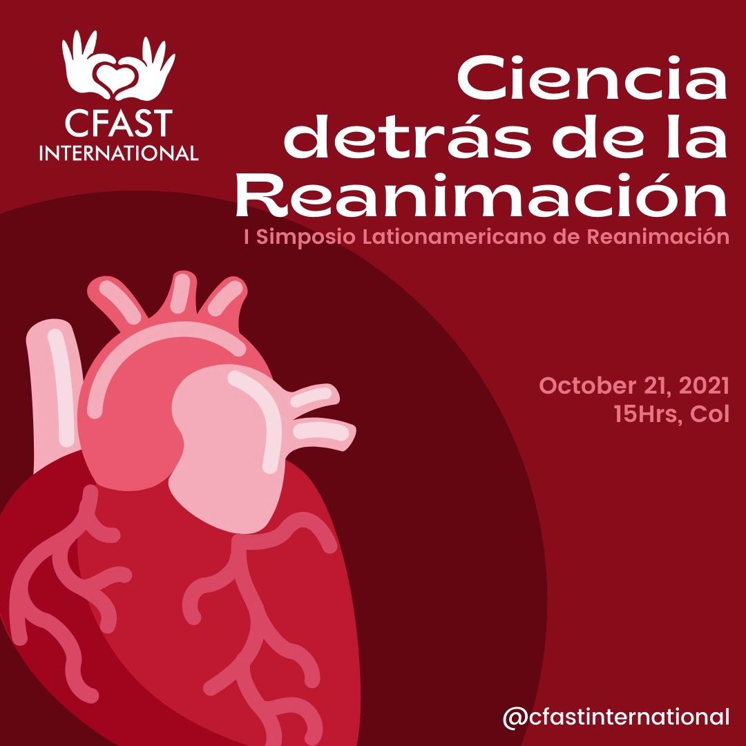 Announcement for a Latin American resuscitation symposium by CFAST International.