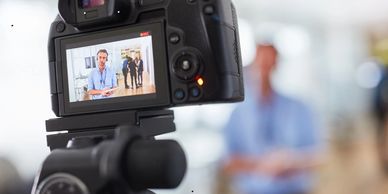 Camera display of a videography session