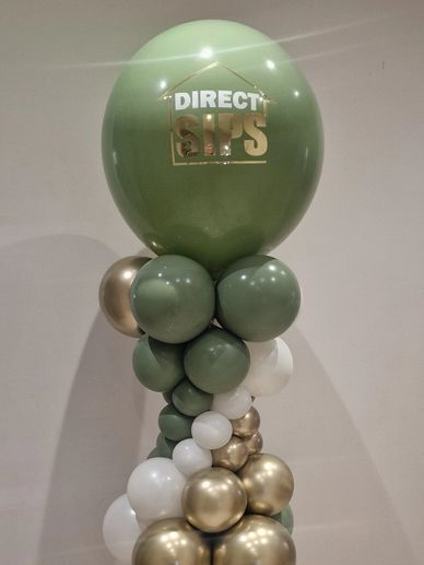 Corporate balloon column spiral for corporate events