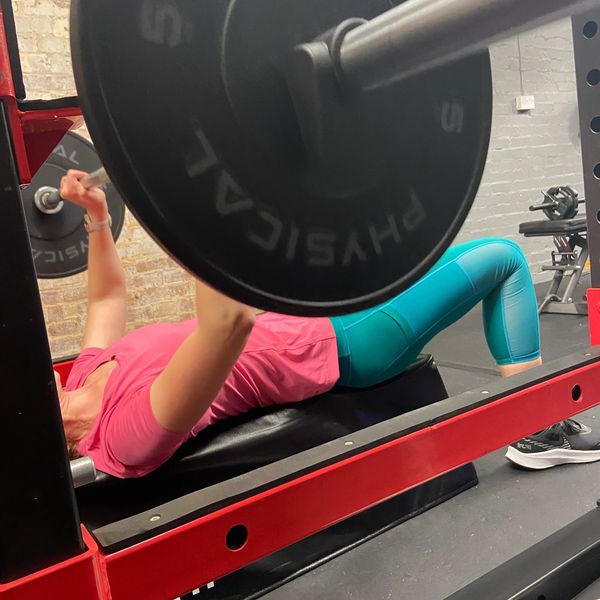 A person lifting weights