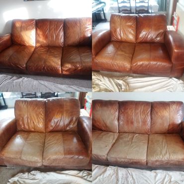 Aniline Sofa, re-dyed and sealed