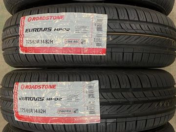 Two Roadstone Eurovis HP02 tires stacked.