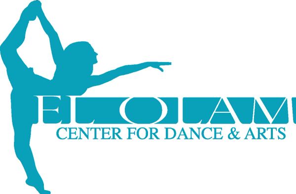 Silhouette of a dancer with text for a dance and arts center.