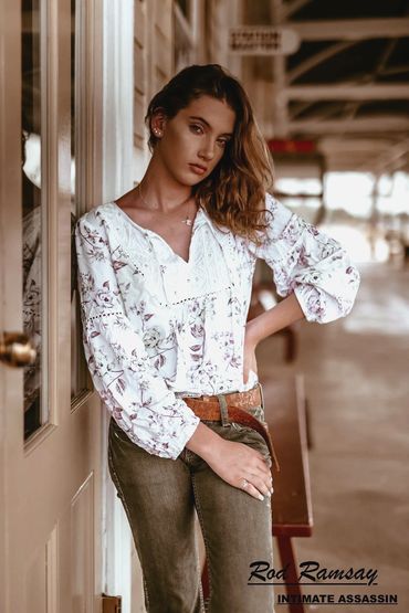 Photo taken in Emerald of a young model, for her portfolio, by Rod Ramsay Photography