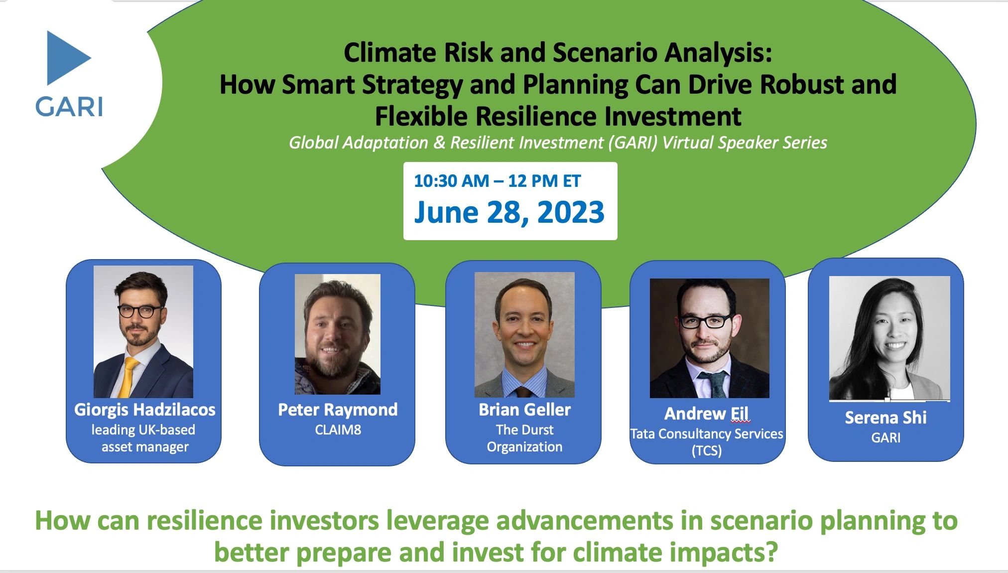 Speaker Series: Climate Risk and Scenario Analysis - GARI Group