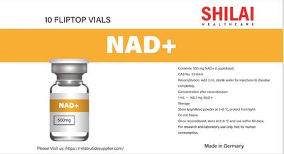NAD⁺ vial, high-purity, GMP and ISO compliant production