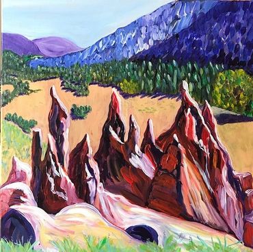 The spires at Bandolier National Monument.