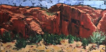 The Red Rock cliffs are sacred ground to the Jemez Pueblo.