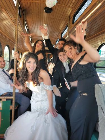 A wedding on a trolley
