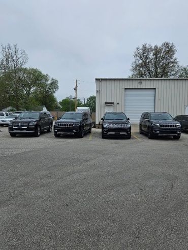 A fleet of SUVS.