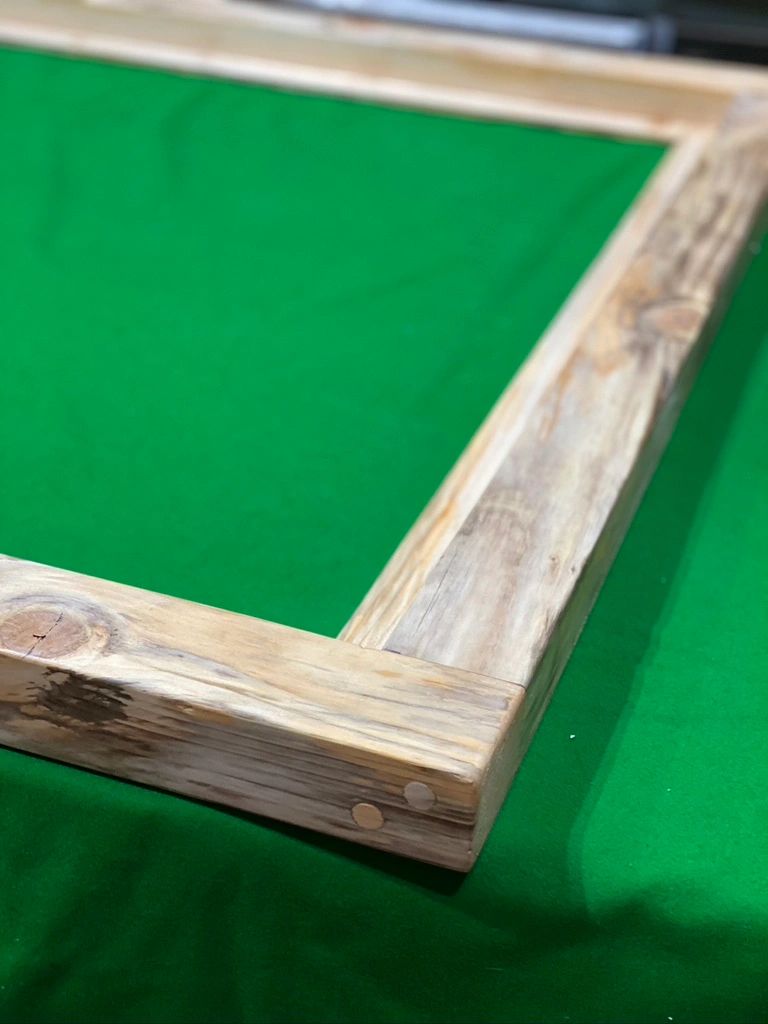 Closeup of frame joinery