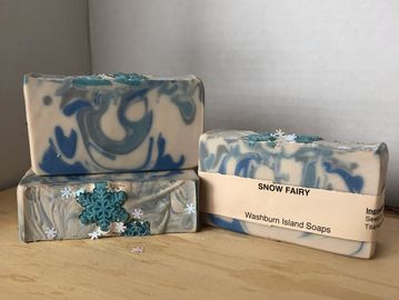 The scent Snow Fairy if by Lush and smells wonderful.  Great soap to use on a cold winters day.