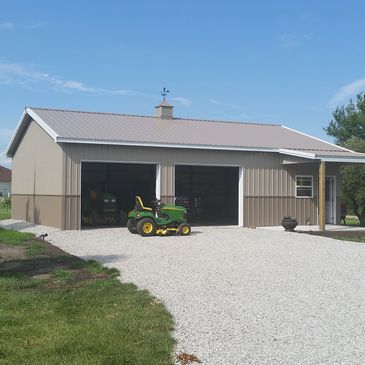 pole barn, post frame building, garage, hobby shop