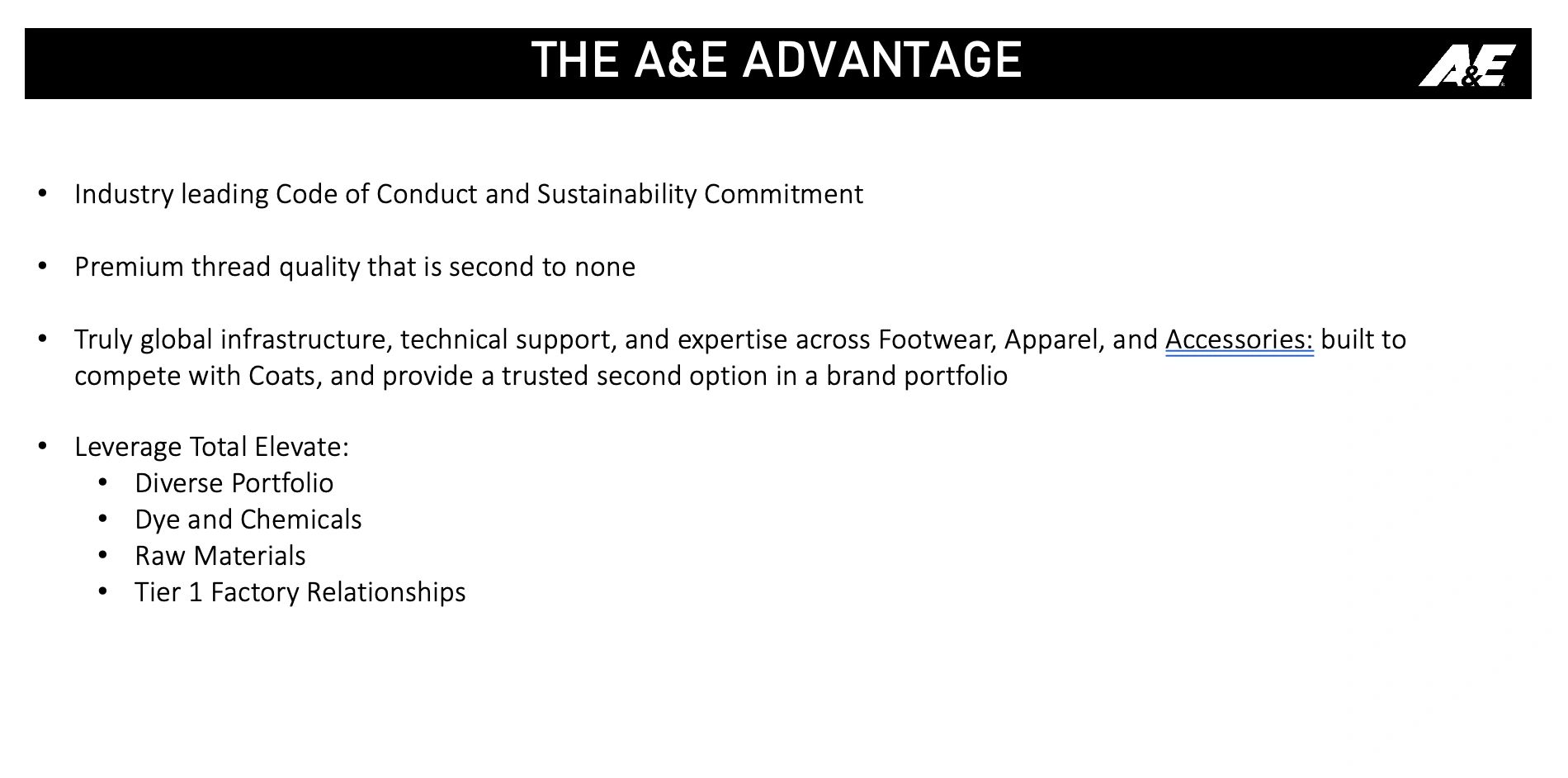 A&E Sustainable Thread Solutions