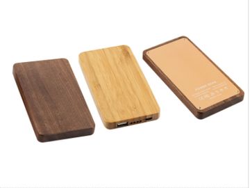 Wood power bank 6000 mAh 
Battery type: Li-polymer
Package content: Power bank, 3 in 1 cable, Manu