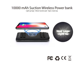 Light Up 10000mAh Suction Wireless Power Bank
Serial NO.HM-080