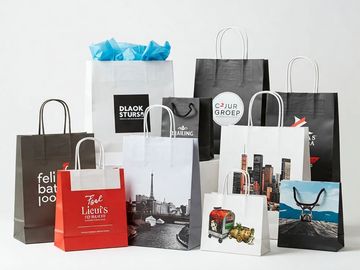 طباعة أكياس ورق المصمم العربي للإعلانات Paper Shopping Bag printing Arabic Designer Advertising
