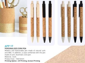   المصمم العربي للإعلانات Personalized cork pen, corporate gifts, by Arabic Designer Advertising
