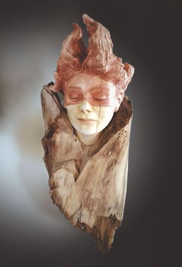 Cristina Sanchez sculpture, Pensamiento  - Mixed media -Sold