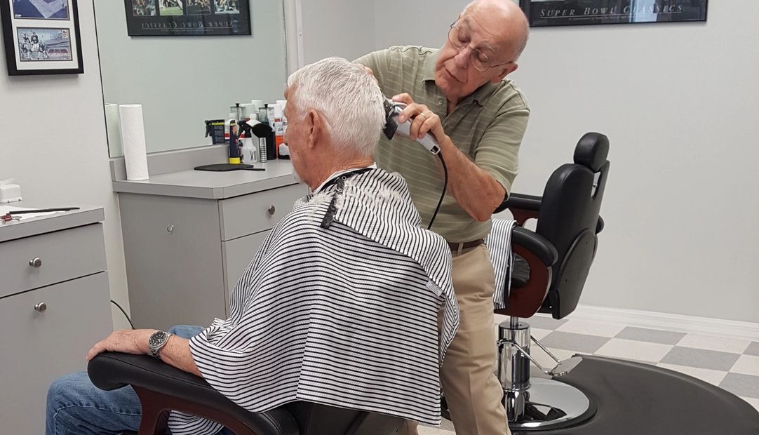 Dominic giving a cut.