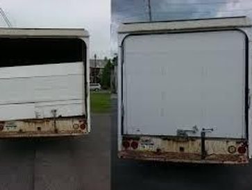 The Back Section of a Container Before and After