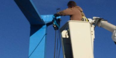 Repairing marine hoist