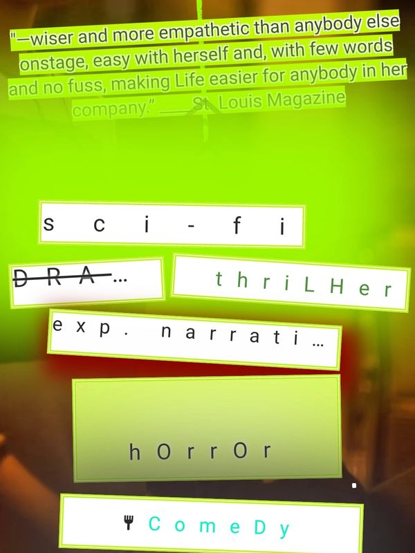 Highlighted quote with genre names spelled in mixed-case letters.