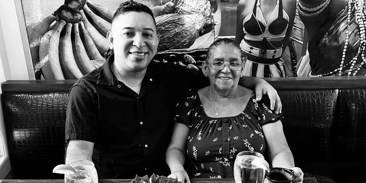 Chef Samuel & His Grandmother who serves as his Muse. 