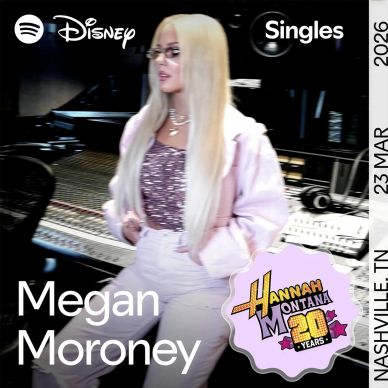 Megan Moroney in a studio for Disney Hannah Montana 20 Years