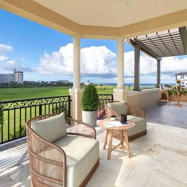 View of the Ocean Course in Hammock Beach Golf Course and Spa. View of the Atlantic Ocean.