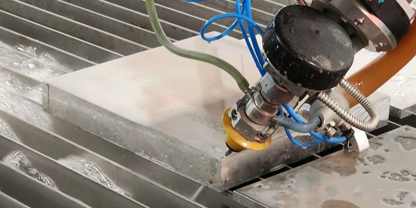 5-axis angled cutting of aluminum block