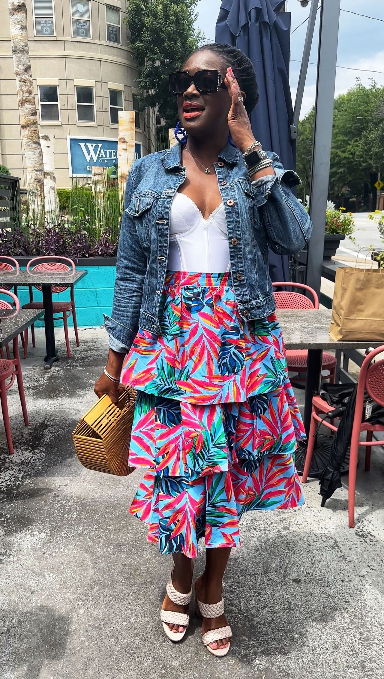 WHAT I WORE: Tabitha Brown X Target Tropical Print Skirt WHAT I WORE: Tabitha Brown X Target Tropical Print Skirt