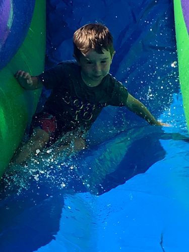 Waterslide fun in the sun