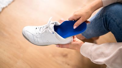 Custom Foot Orthotic placed into a shoe