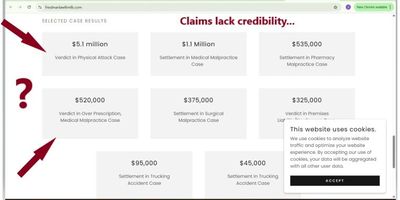 the friedman law firm llc saint louis - screenshot - misleading advertising - case results