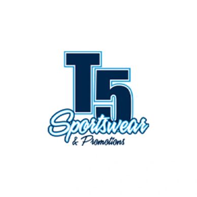 Logo of T5 Sportswear &amp; Promotions.