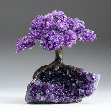 Amethyst crystal tree decor for sale – healing energy crystals near Old Saybrook, CT.