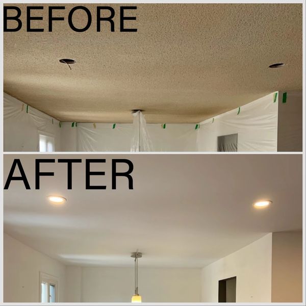 Before and after texture removal Houston 