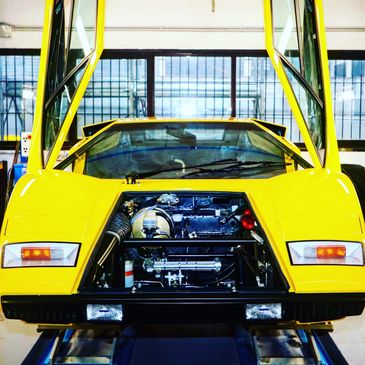 Lamborghini Countach, under full concours restoration by Cairati.