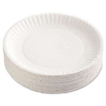 White Coated Paper Dinner Plates (9 Inch) Our Family, Plates, Bowls & Cups